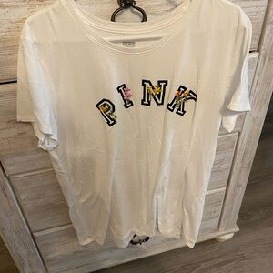 PINK Victoria's Secret White Tee with Graphic